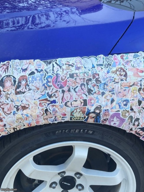 Nothing wrong with my neighbors car... I think | image tagged in anime,neighbor,car,gooner | made w/ Imgflip meme maker