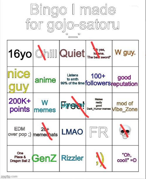 random | image tagged in gojo s bingo reimagined by owu | made w/ Imgflip meme maker