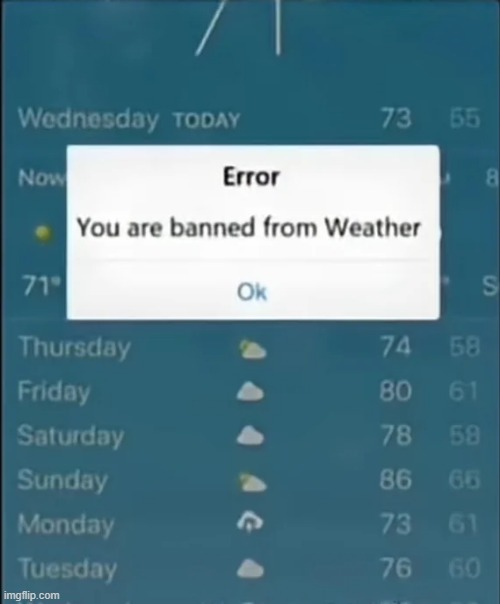 Can't even check the weather anymore | made w/ Imgflip meme maker