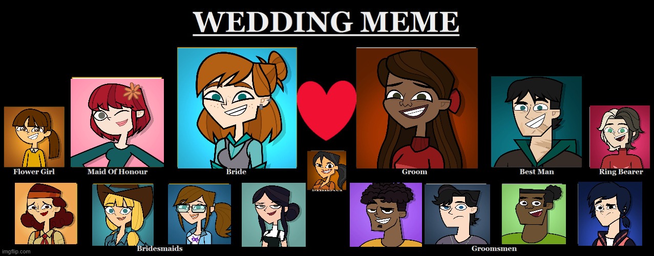 Ellie and Gabby - Wedding Meme | image tagged in wedding meme - blank | made w/ Imgflip meme maker