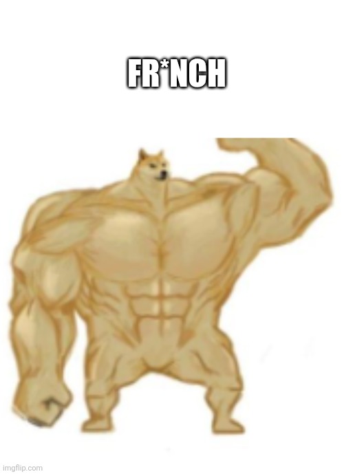 FR*NCH | image tagged in memes,blank transparent square,ultra buff doge | made w/ Imgflip meme maker