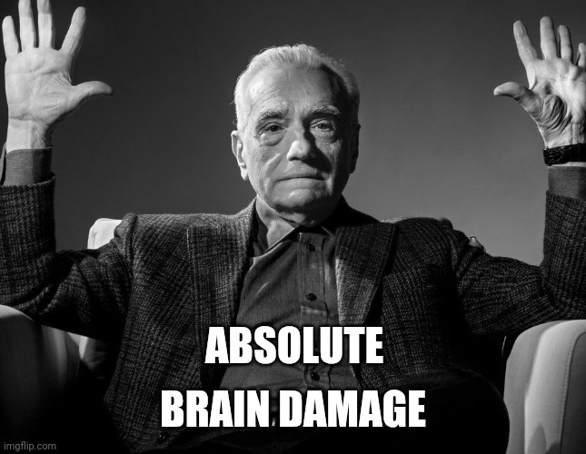 Absolute Cinema | BRAIN DAMAGE; ABSOLUTE | image tagged in absolute cinema | made w/ Imgflip meme maker