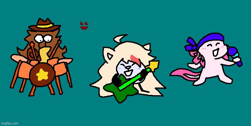 A cool art inspired by deltarune, sorry I was too tired to draw a background | made w/ Imgflip meme maker