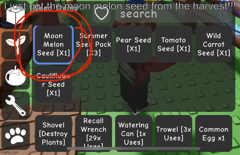 Yippee | I just got the moon melon seed from the harvest!!! | made w/ Imgflip meme maker