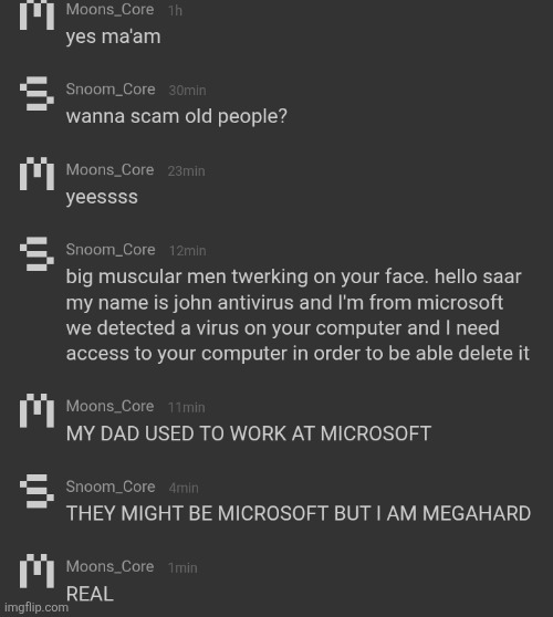 most sane msmg conversation | made w/ Imgflip meme maker