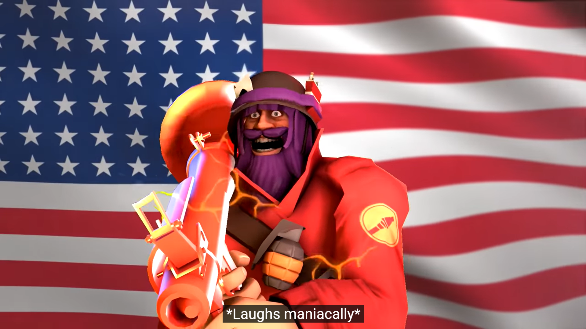 tf2 LazyPurple Laugh maniacally Blank Meme Template
