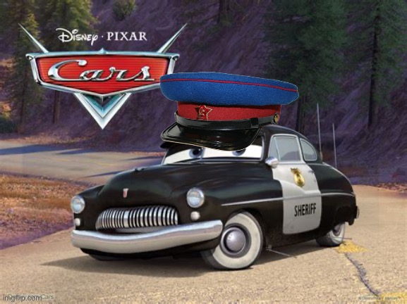 Soviet Sheriff (Not intended to support communism) | image tagged in soviet,sheriff,cars,movie,pixar,stalin | made w/ Imgflip meme maker