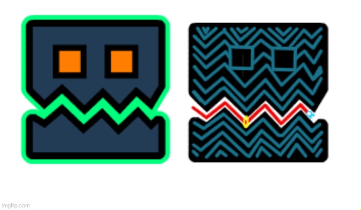 Sonic wave icon I made! | image tagged in geometry dash | made w/ Imgflip meme maker