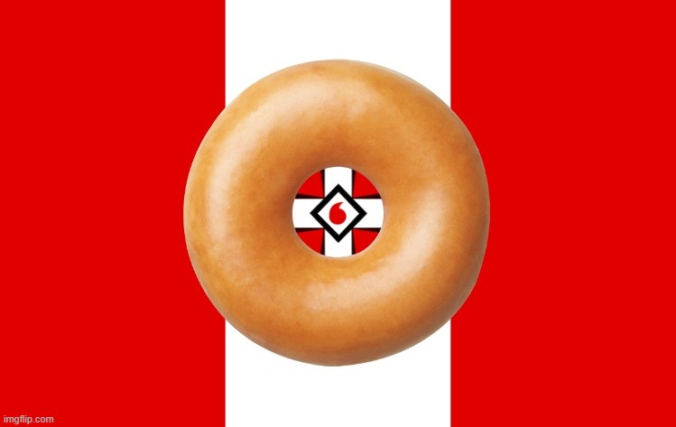 Krispy Kreme Klan flag | image tagged in krispy kreme klan flag | made w/ Imgflip meme maker