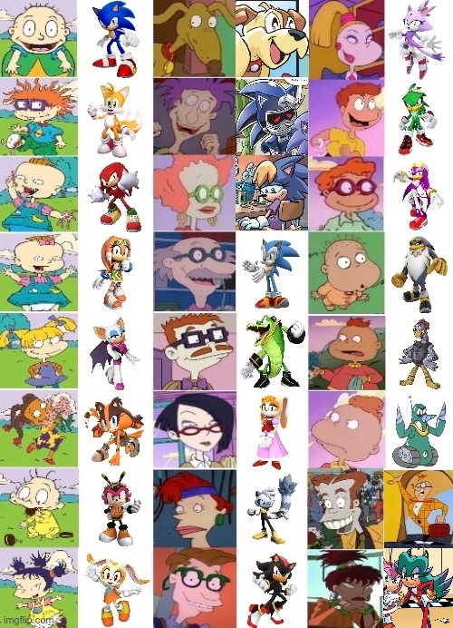 Sonic/Rugrats Recast | image tagged in sonic,rugrats,nickelodeon,sega,recast | made w/ Imgflip meme maker