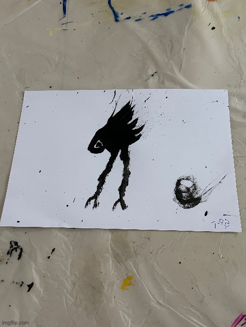 What should i name him? | image tagged in art,inkblot,critter | made w/ Imgflip meme maker