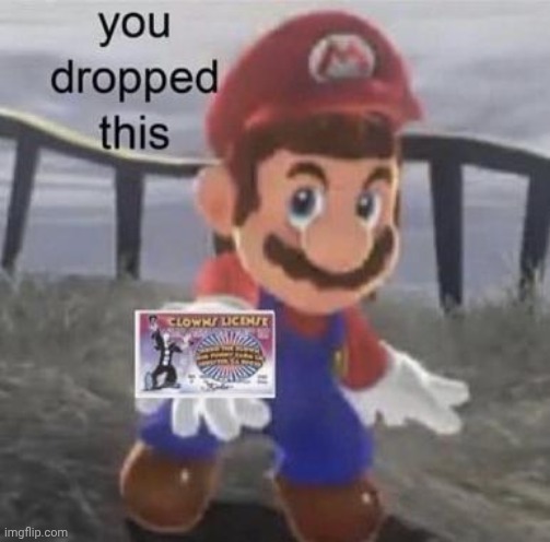 You Dropped your Clown License | image tagged in you dropped your clown license | made w/ Imgflip meme maker
