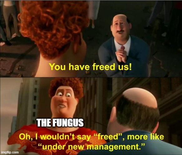 Under New Management | THE FUNGUS | image tagged in under new management | made w/ Imgflip meme maker
