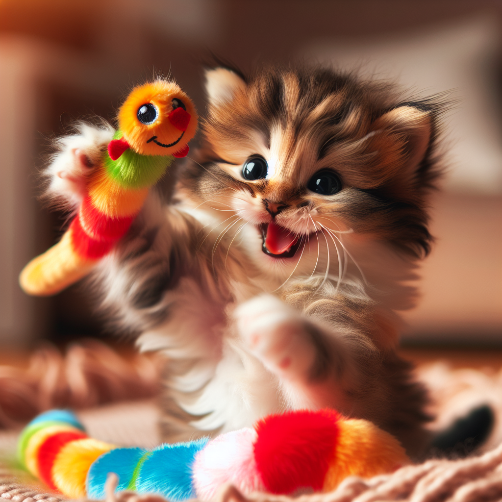 little kitty wigglin its worm Blank Meme Template