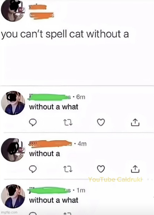 you cant spell cat without a | made w/ Imgflip meme maker