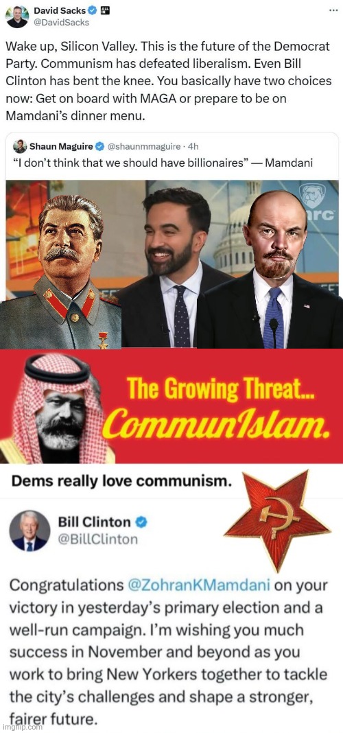 Bill Clinton bends the knee to CommunIslam | image tagged in karl marx,communists | made w/ Imgflip meme maker