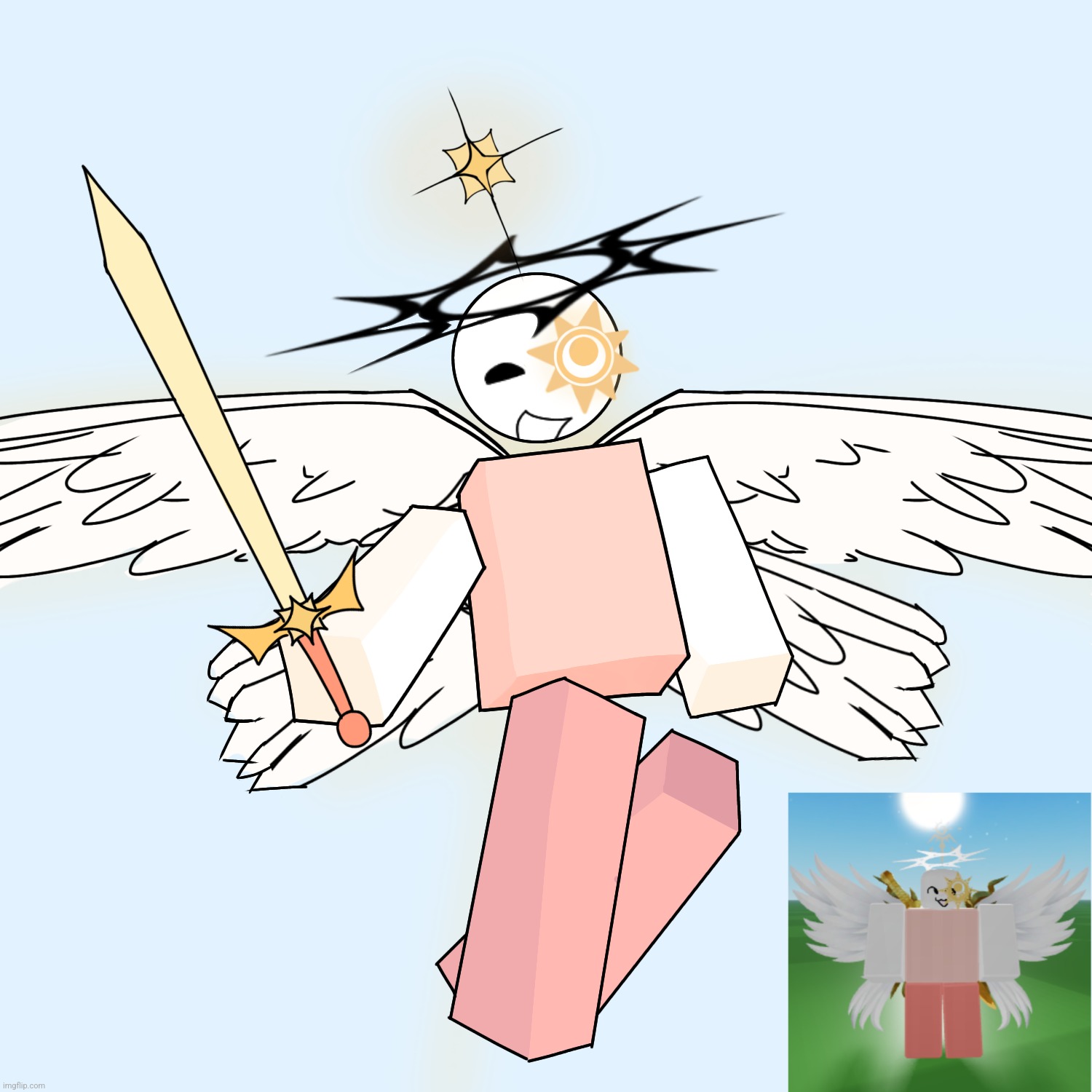 Sun | image tagged in roblox,oc,roblox oc,spawn,art,who reads these | made w/ Imgflip meme maker