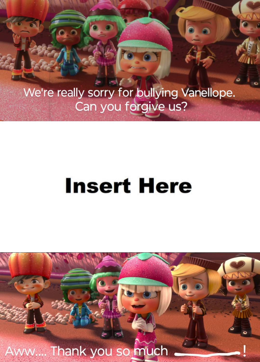 High Quality Who Forgives The Sugar Rush Racers? Blank Meme Template