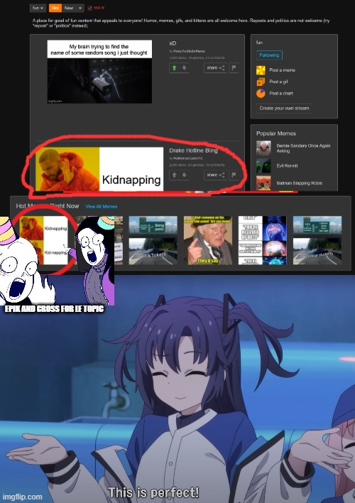 LET'S GOOOOOOOOOOOOOOOOOOOOOOOOOOOOOOOOOOOOOOOOOOOOOOOOOOOOOOOOOOOOOOOOOOOOOO | EPIK AND CROSS FOR LE TOPIC | image tagged in yuuka this is perfect,bruh,front page,lets go | made w/ Imgflip meme maker