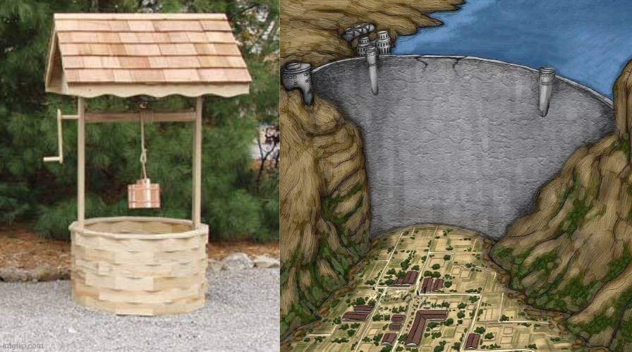 image tagged in well well well,water dam meme | made w/ Imgflip meme maker