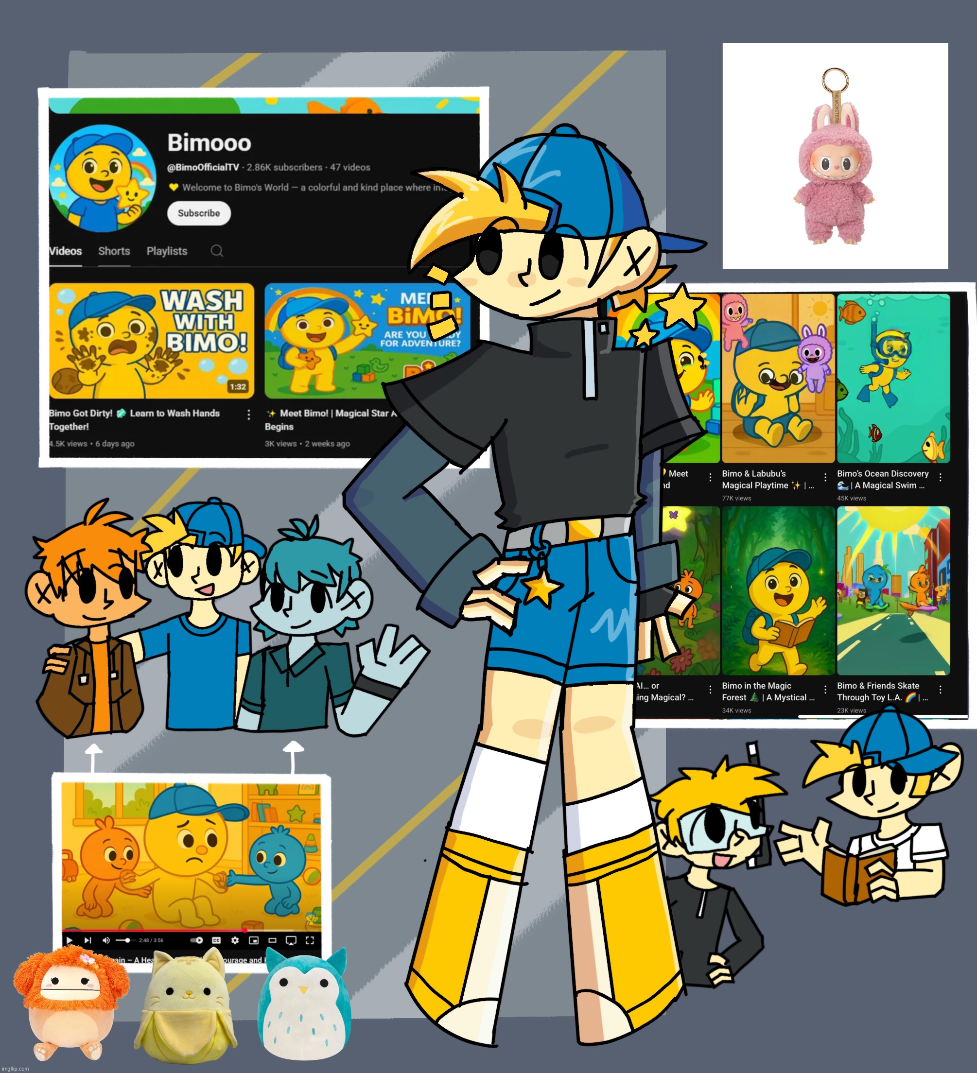 i redrew this ai slop kids channel named bimo | made w/ Imgflip meme maker