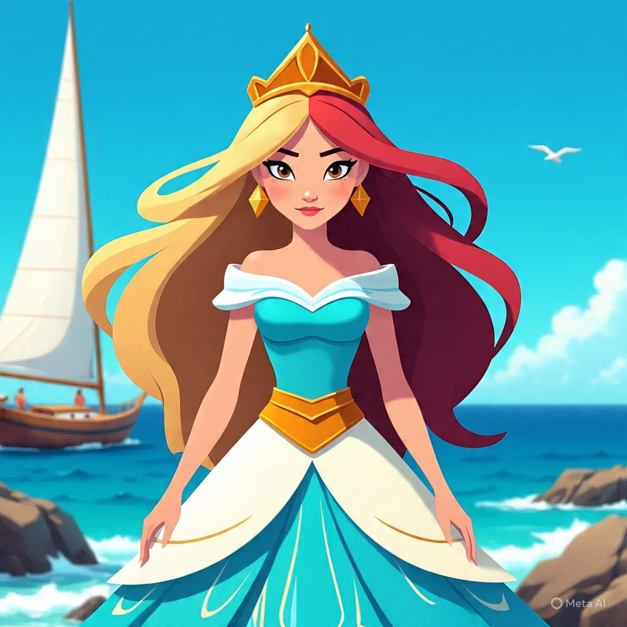 The Beautiful Island Princess Blank Meme Template
