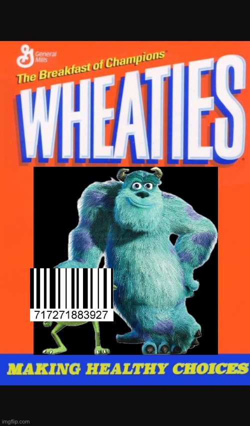 Monsters, Inc. Wheaties box | image tagged in wheaties box | made w/ Imgflip meme maker