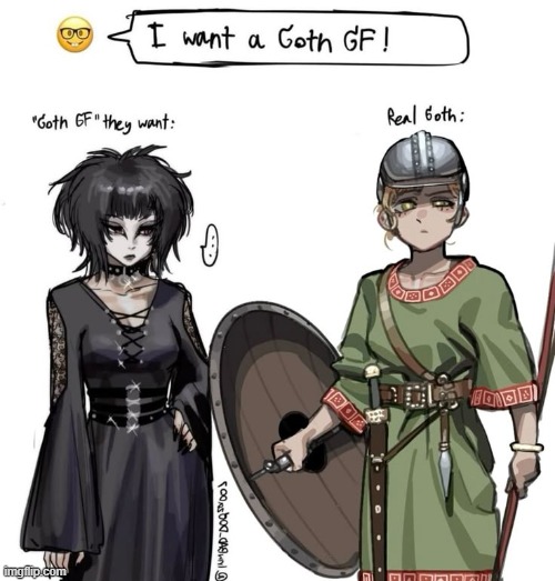 image tagged in memes,goth gf,goth,gf | made w/ Imgflip meme maker
