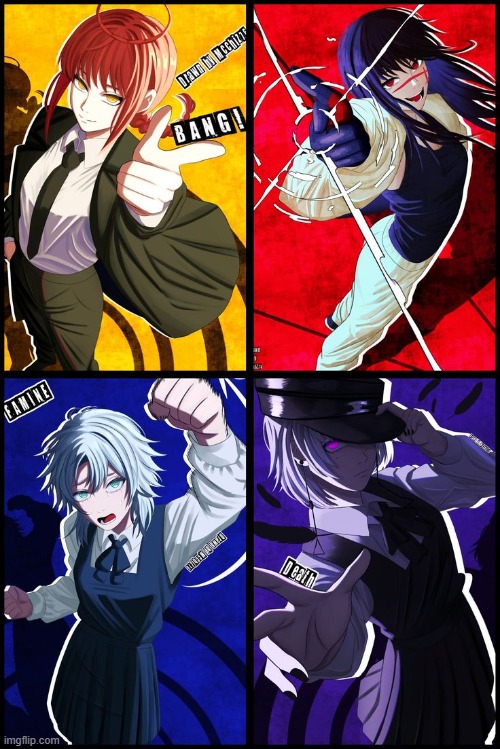 cool ass csm fanart i found on pinterest | image tagged in chainsaw man,fanart | made w/ Imgflip meme maker