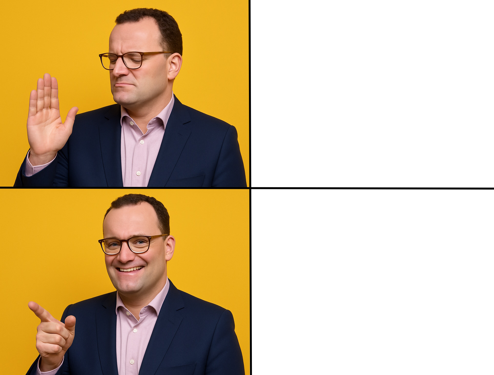Drake Meme (Jens Spahn Edition) Blank Meme Template