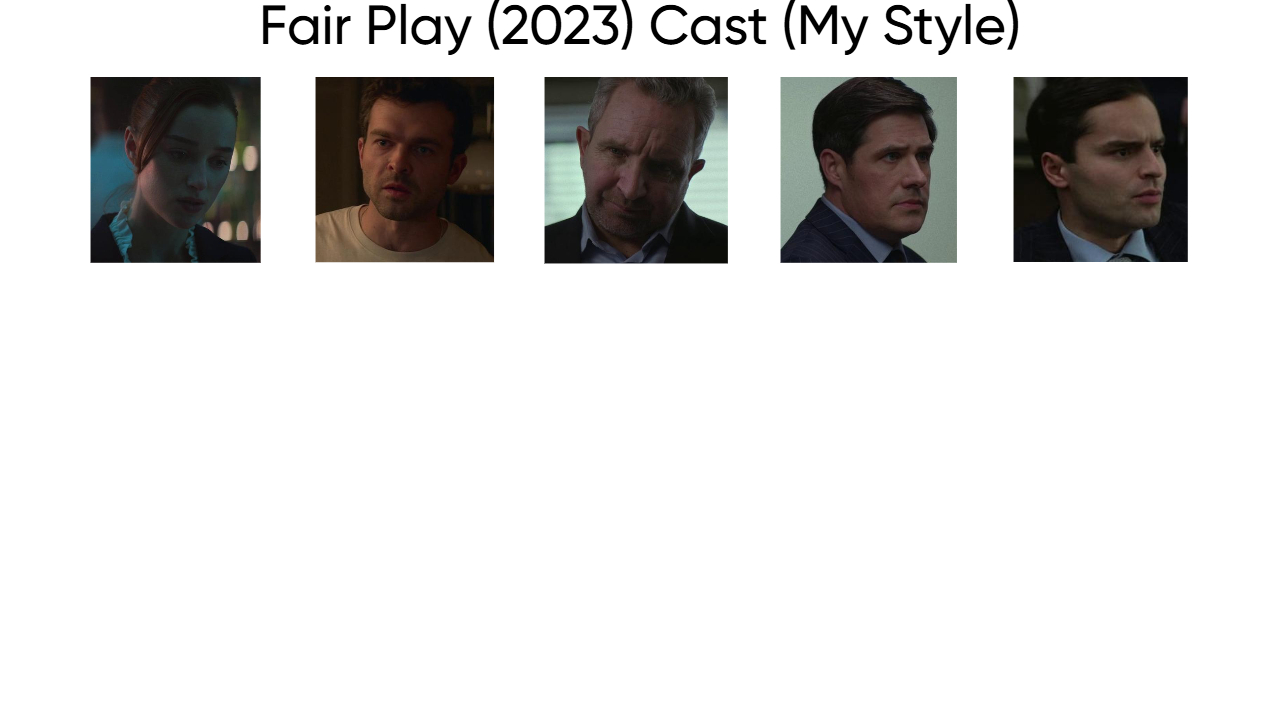 Fair Play (2023) Cast (My Style) Blank Meme Template