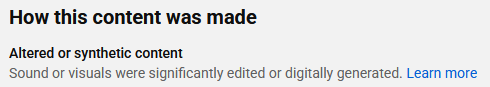 youtube altered or synthetic content Blank Meme Template