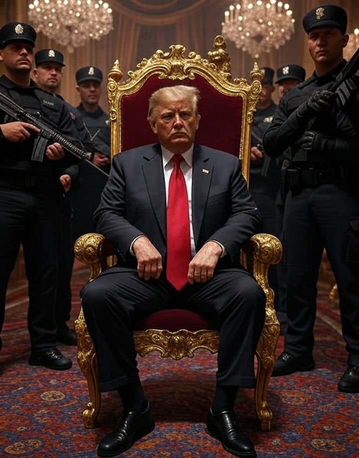 King Trump and his Praetorian Guard Blank Meme Template