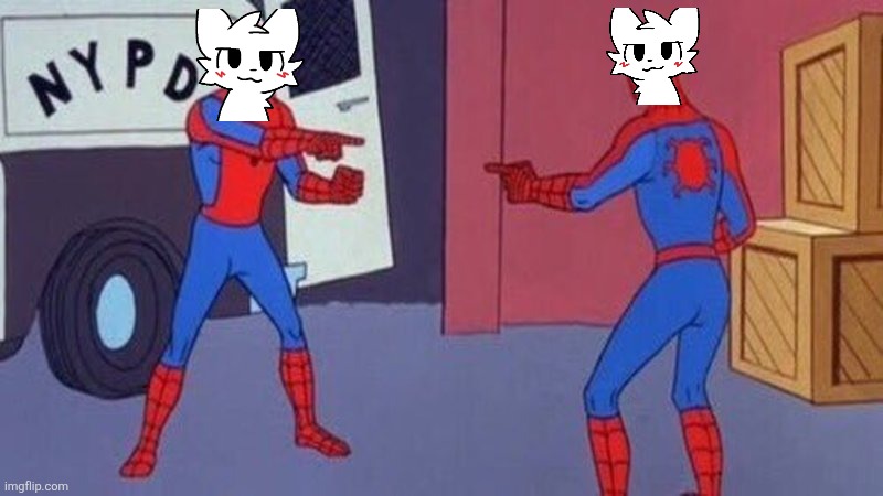 image tagged in spiderman pointing at spiderman | made w/ Imgflip meme maker