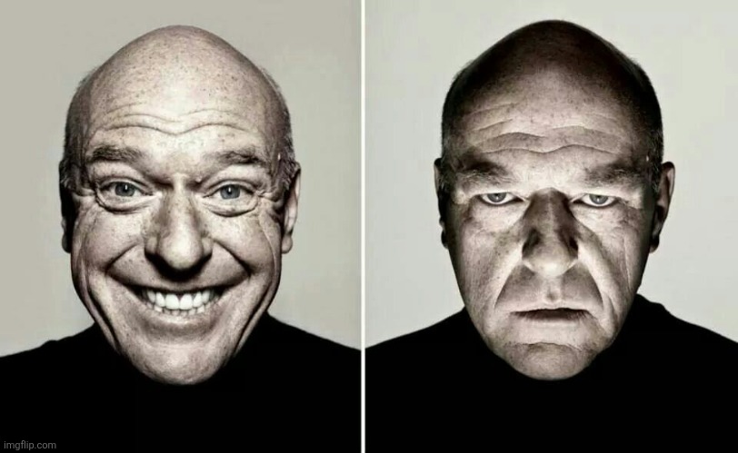 happy guy vs angry guy | image tagged in happy guy vs angry guy | made w/ Imgflip meme maker