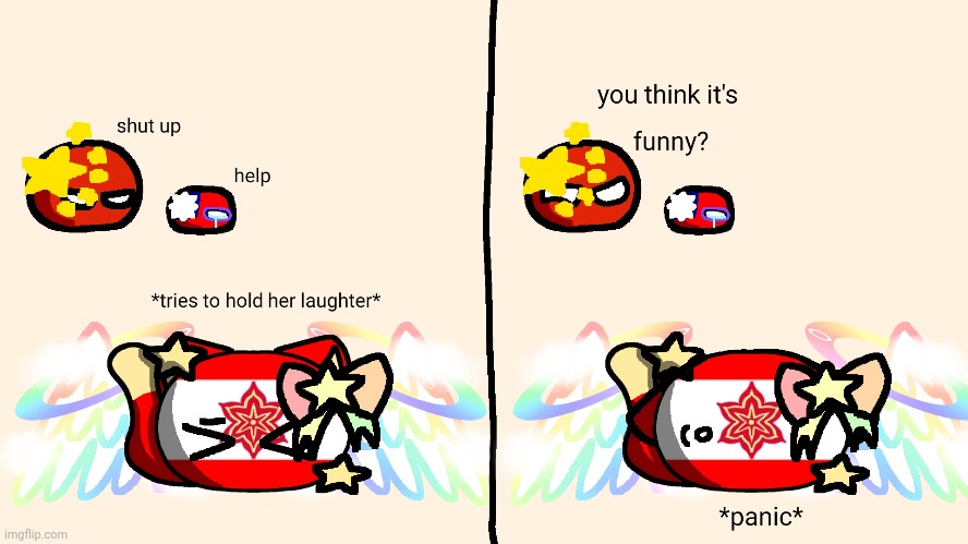 BlossomStarzzCB | image tagged in countryballs,comics,memes,china,taiwan,fun | made w/ Imgflip meme maker