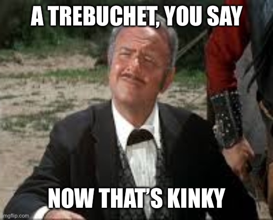 Harvey Korman Kinky | A TREBUCHET, YOU SAY NOW THAT’S KINKY | image tagged in harvey korman kinky | made w/ Imgflip meme maker