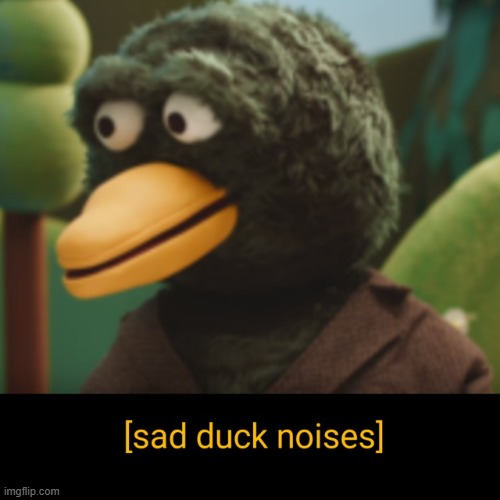 sad duck | image tagged in sad duck | made w/ Imgflip meme maker