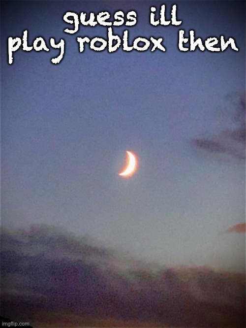 The moon | guess ill play roblox then | image tagged in the moon | made w/ Imgflip meme maker