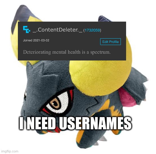 USERNAME POST! GO! | I NEED USERNAMES | made w/ Imgflip meme maker