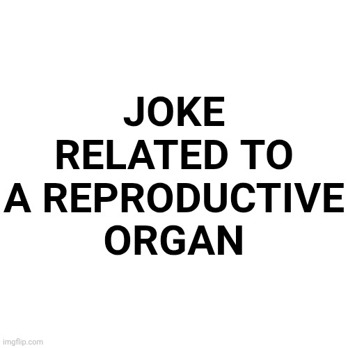 POST BY SOMEONE WHO'S LIKELY IN THEIR LATE 40S | JOKE RELATED TO A REPRODUCTIVE ORGAN | made w/ Imgflip meme maker