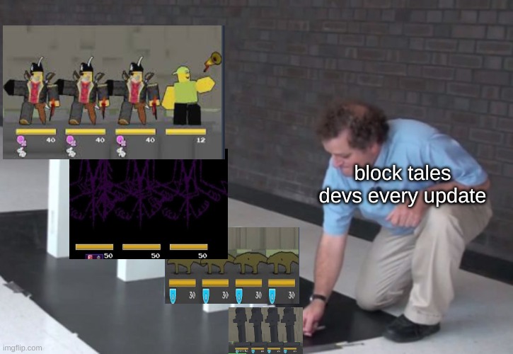 weezer | block tales devs every update | image tagged in domino effect,weezer,four,what the hell happened here,block,help me | made w/ Imgflip meme maker