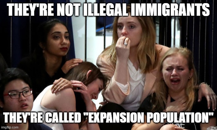 Stupid Libtards | THEY'RE NOT ILLEGAL IMMIGRANTS THEY'RE CALLED "EXPANSION POPULATION" | image tagged in stupid libtards | made w/ Imgflip meme maker