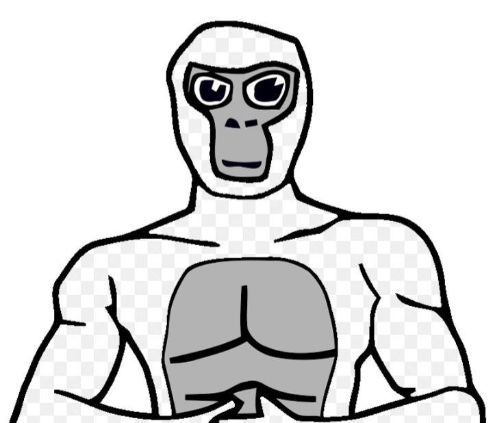 Gorilla Chad Blank Meme Template