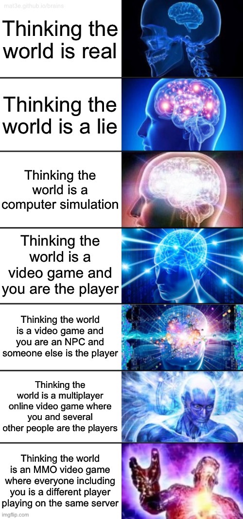 Philosophoney | image tagged in expanding brain,philosophy,video games | made w/ Imgflip meme maker