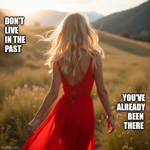Move On | DON'T
LIVE 
IN THE
PAST; YOU'VE
ALREADY
BEEN 
THERE | image tagged in serenity,peace | made w/ Imgflip meme maker