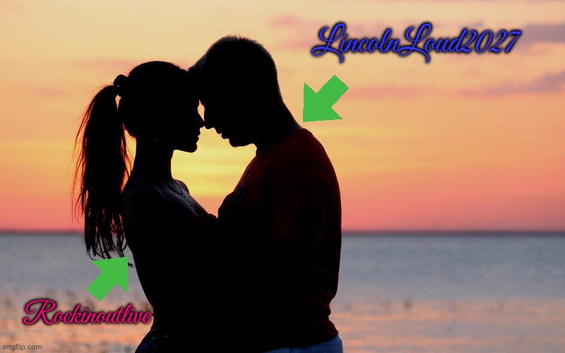 Symbol of Love | LincolnLoud2027; Rockinoutlive | image tagged in pretty girl,romance,girl,beautiful girl,romantic,sunset | made w/ Imgflip meme maker