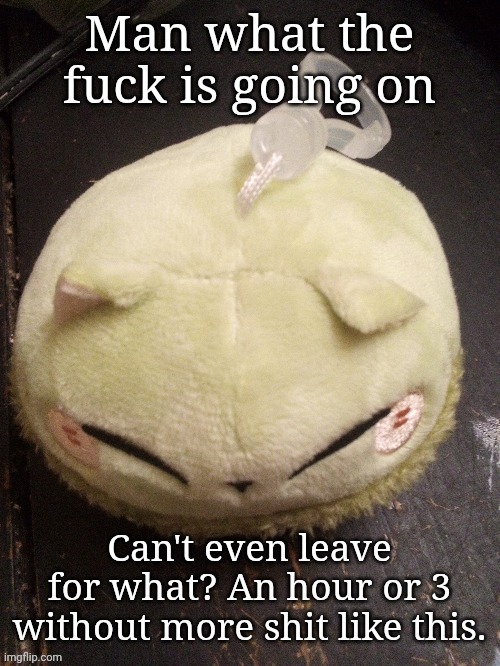 Someone please explain at a Neutral standpoint | Man what the fuck is going on; Can't even leave for what? An hour or 3 without more shit like this. | image tagged in monmon | made w/ Imgflip meme maker