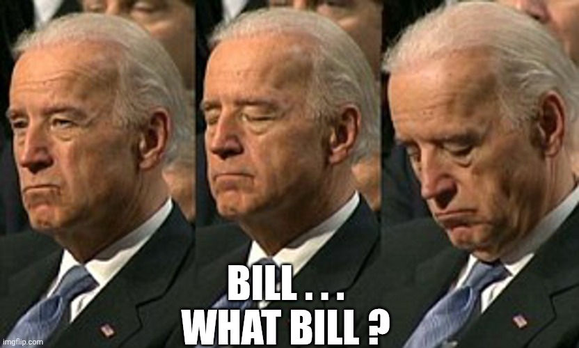Joe Biden sleeping | BILL . . .
WHAT BILL ? | image tagged in joe biden sleeping | made w/ Imgflip meme maker