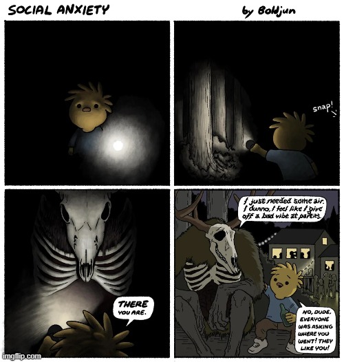 image tagged in forest,flashlight,monster,party,like,aww | made w/ Imgflip meme maker